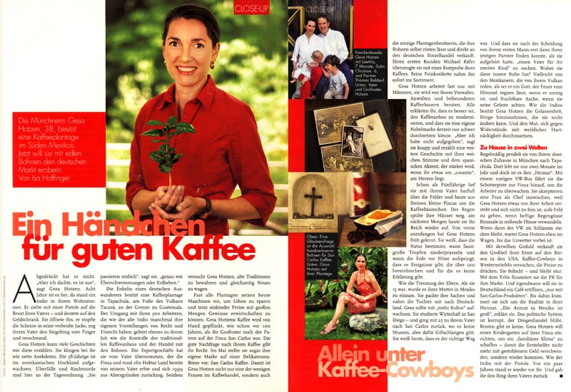 Kaffee San Carlos in der Presse: Cosmopolitan